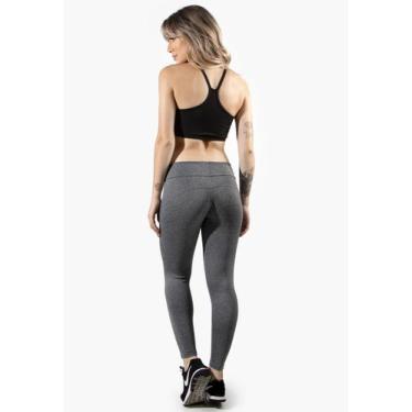 Imagem de Calça Legging Montaria Lisa Básica Academia Treino RLC Modas, Cinza, G