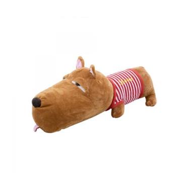 Imagem de Cachorro Focinho Largo De Camisa Vermelha 56cm Pelúcia - Fofy
