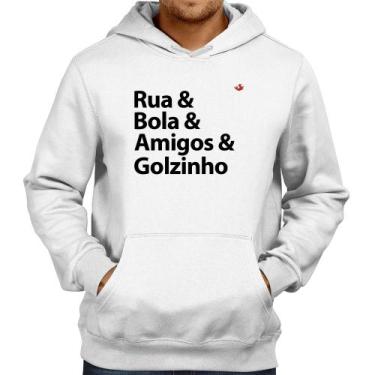 Imagem de Moletom Rua & Bola & Amigos & Golzinho - Foca na Moda, Branco, G