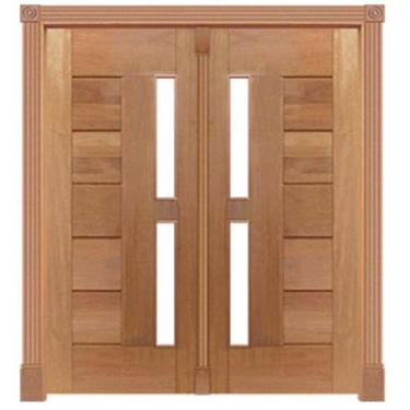 Imagem de Portal Pivotante Madeira Maciça Cedro Arana BBB Para Vidro 335 Casmavi