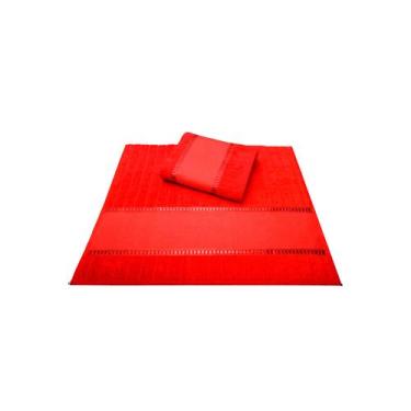Imagem de Toalha Rosto Aveludada Athelier Sublimação 45X75cm BRUTEXTIL, Vermelho