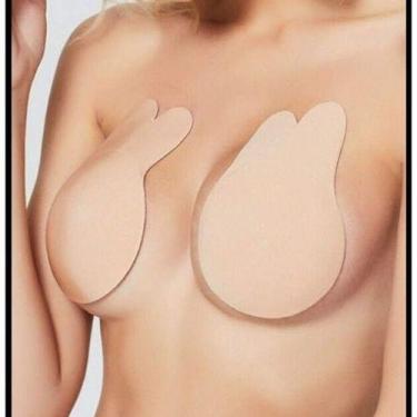 Imagem de Sutiã Adesivo Orelha De Coelho Levanta Seio Invisible Push Up - Bege  