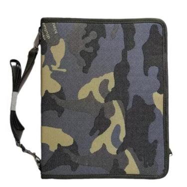 Imagem de Fichário Caderno Escolar Argola Divisória Camuflado Exército - Lins