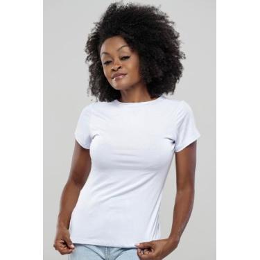 Imagem de Camiseta - Branca Básica Gola Redonda - Reflexo, P