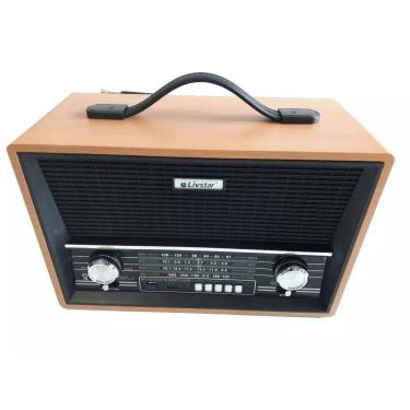 Imagem de Rádio Portátil estilo retrô/Vintage Bluetooth Mp3 Aux Bivolt