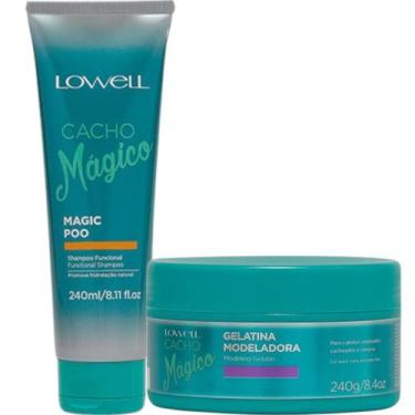 Imagem de Kit Cacho Mágico 1 Shampoo 240ml 1 Gelatina 240g Lowell