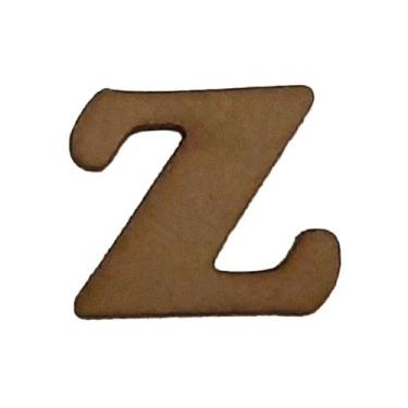 Imagem de Kit 10 Letras Z Mdf 3mm por 2,5cm de Altura Laser Mdf Madeira - ATACAD