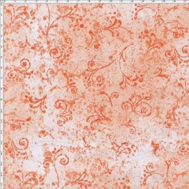 Imagem de Tecido Estampado para Patchwork - 50 Tons Arabesco Pêssego Cor 36 (0,5