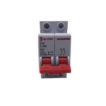 Imagem de Disjuntor Bipolar 25A 2P curva C 4kA Elitek