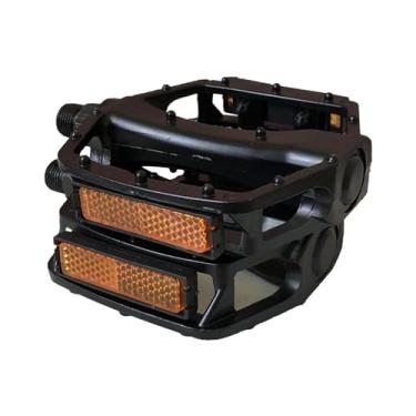 Imagem de kowaku Pedais de bicicleta de montanha, pedais de bicicleta leves e duráveis, acessórios de ciclismo, pedais amplos, pedais ocos para bicicleta dobrável, preto