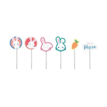 Imagem de Pick Decorativo Os Coelhinhos 12 Un - Cromus