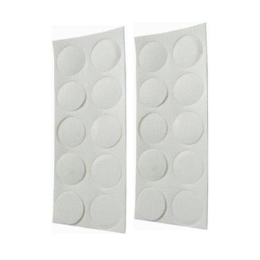 Imagem de Kit 20 Tapa Furo Adesivo Branco 12mm PlasticoTexturizado Para Moveis P