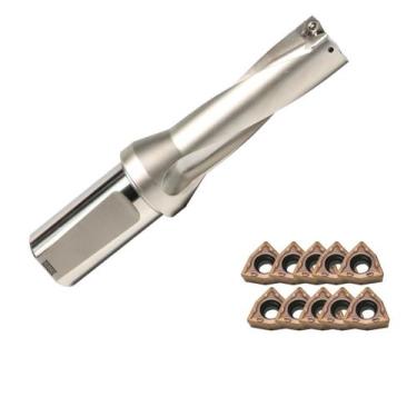 Imagem de kit broca Tmax 20mm 3xd + 10 insertos wcmt 040208 - Orion