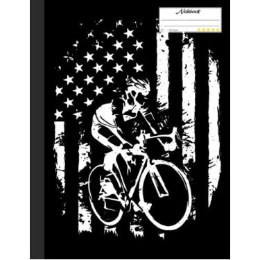 Imagem de Biking Flag Notebook: Lined Notebook, Diary, Track, Log or Journal - Gift for Mountain Bikers, Cyclists, Bicycles Fans, Off-Road Cycling Lover - (8.5” x 11” 120 Pages)