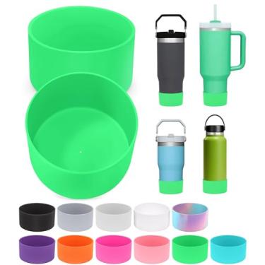 Imagem de 2 peças para Stanley Boot, fundo de silicone para Quencher Adventure 1,134 g 850,5 g IceFlow 567 g 850,5 g garrafa e para copo Hydroflask 350.2-680.4 g para acessórios Stanley Cup Evite arranhões e