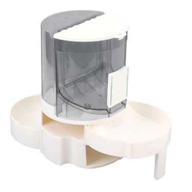 Imagem de Alimentador Automático para Gatos e água, Dispensador de Comedouro para Animais de Estimação Alimentadores Automáticos para Gatos Distribuidor de Comida para Gatos Camada Dupla