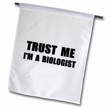 Imagem de 3dRose fl_195595_1 Trust Me I'm a Biologist Fun Biology Humor Funny Science Job Work Gift Garden Flag, 30 x 45 cm