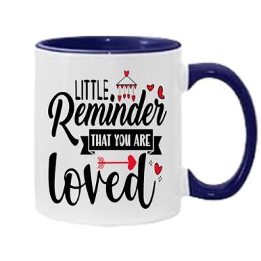 Imagem de SpreadPassion Pequeno lembrete de que você é amado caneca de café, presente para namorado e namorada, ideia de presente de dia dos namorados, presente para marido e esposa, ideia de presente de