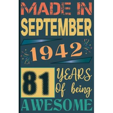 Imagem de Feito em setembro de 1942 81 anos de ser incrível: 81º aniversário para mulheres e homens de 81 anos, presentes personalizados para ele exclusivos, marido, irmão, mulheres e homens cartões alternativos