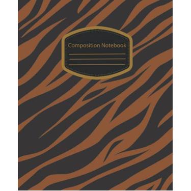 Imagem de Composition Notebook: Wide ruled Composition Notebook, Tiger Print Pattern Notebook Journal for Girls Women (7.5 x 9.25-110 pages)