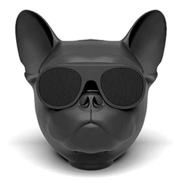 Imagem de Alto-falante de buldogue francês sem fio, alto-falante Bluetooth para cabeça de cachorro, mini alto-falante portátil ao ar livre, super baixo estéreo, comando de voz, alto-falante personalizado para festa em casa, cafeteria e bar