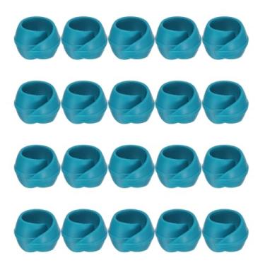 Imagem de HARFINGTON 100 peças de carretel de linha protetores de carretel de silicone para máquina de costura e máquina de bordar evitam que as pontas dos fios se desenrolem, azul