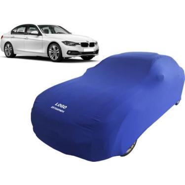 Imagem de Capa De Tecido Para Carro Série 3 320i Com Logo Bmw - Mz, Azul