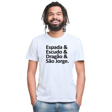 Imagem de Camiseta Espada &amp Escudo &amp Dragão &amp São Jorge Camisa Personal