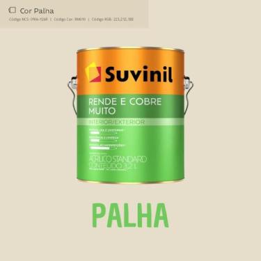 Imagem de Tinta rende cobre muito cores 3,2 litros suvinil - SUVINIL SELF, PALHA