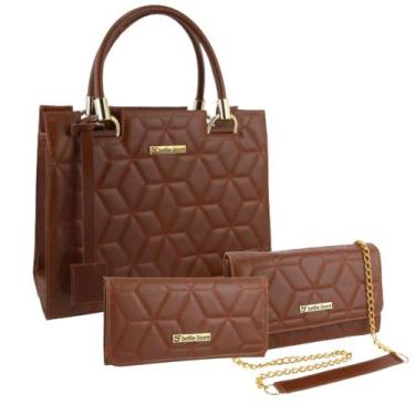 Imagem de Kit 3 Bolsas Femininas Bordada Paris, Bolsa Castelo, Bolsa Balada, Car