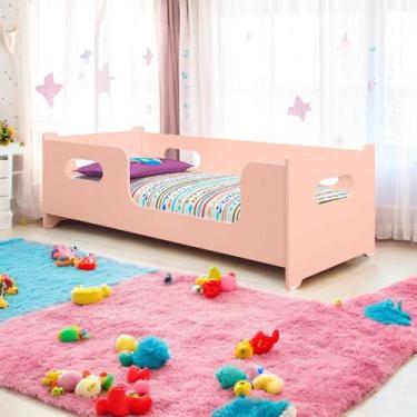 Imagem de Lbx Móveis Montessori Encanto Para Colchão Berço Cama Infantil Cor Ros
