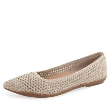 Imagem de Aerosoles Sapatilha feminina Danielle Ballet, Malha metálica dourada, 9.5 Wide