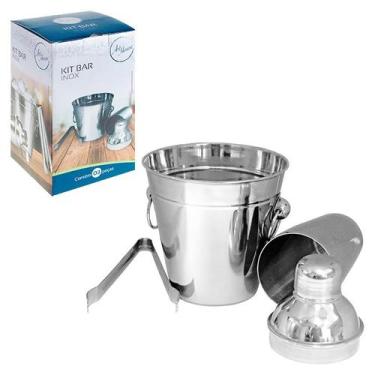 Imagem de Kit Bar Coqueteleira Inox 3Pcs - Art House