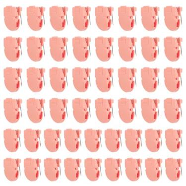 Imagem de BOXOB 50 clipes de cubo para paredes de tecido, clipes de pino de plástico de aço inoxidável clipes de parede de painel de tecido, ganchos de cubículo, pinos de cubículo para pendurar fotos, notas,