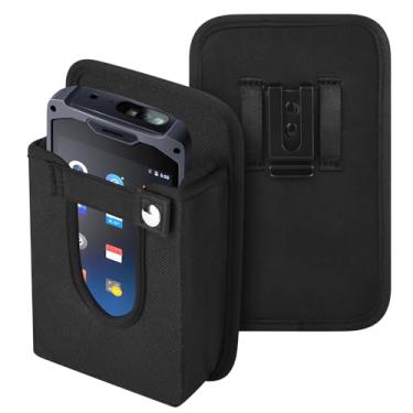 Imagem de Coldre de scanner de código de barras bidirecional, bolsa de transporte vertical robusta para Zebra TC75x, TC75, TC70x, TC70, TC72, TC77, M60, MC65, MC67 adequado para capa de mão com clipe de metal e