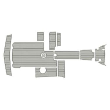 Imagem de outdek Plataforma de natação 2008-2014 mastercraft x35 Cockpit 1/10.2 cm 6 mm espuma EVA Faux Teak Marine Floor (cinza sobre preto)