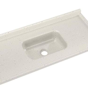 Imagem de Cubas de Cozinha em Mármore Sintético com Furação para Válvula Internacional 120cmx55cm Travertino