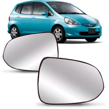 Imagem de Lente Espelho Retrovisor Fit 2003 Á 2007 - SP ACESSÓRIOS, Esquerdo