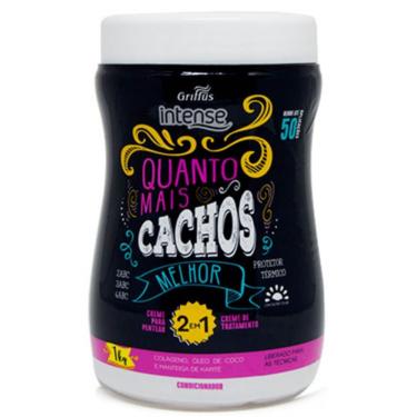 Imagem de Creme Para Pentear e Tratamento 2 em 1 Vegano Quanto Mais Cachos Melhor Intense Griffus 1Kg