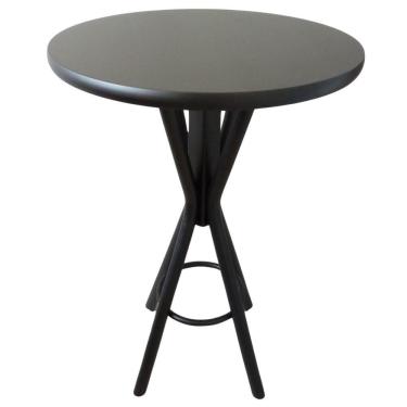 Imagem de Mesa Bistrô Eva Selva Diam 70 Cm Bancada Bar Cozinha Luxo Tabaco