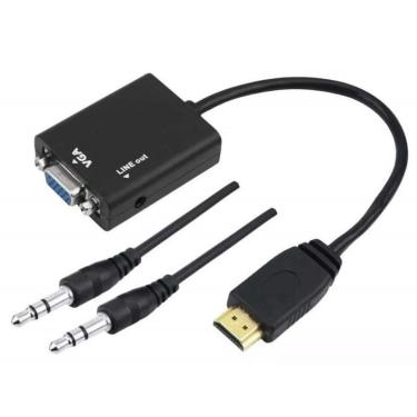 Imagem de Cabo Adaptador Conversor Hdmi Para Vga Com Saída P2 De Áudio