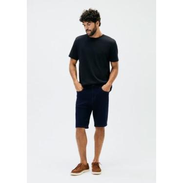 Imagem de Bermuda Jeans Masculina Reta Soft Touch - Hering, 052, Azul, Marrom