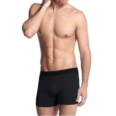 Imagem de Kit 10 Cuecas Boxer Preta Em Algodão Cotton Polo M. - QLC SPORT, G, Pr