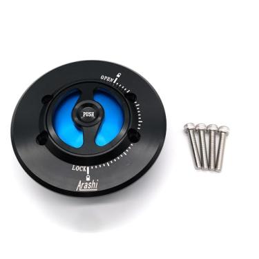 Imagem de Tampa de tanque de combustível sem chave CNC para BMW R nine t, F800GS Adventure, F800GT/ F800R/F800S/ F800ST, S1000RR (não comp ver.), S1000R (w e sem CC), HP2 SPORT acessórios de motocicleta azul