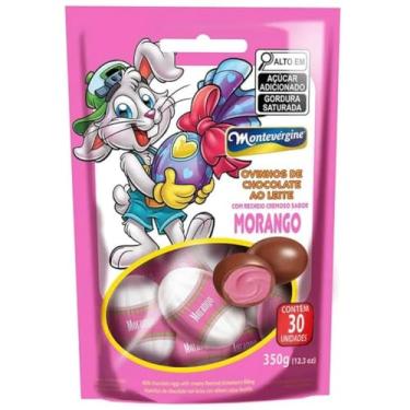 Imagem de Ovinhos de Chocolate C/Recheio de Morango 350g Montevérgine