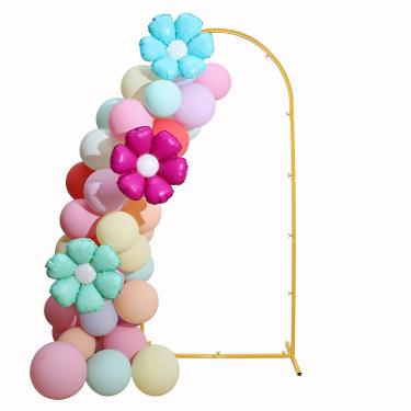 Imagem de Amonsa Suporte De Arco Casamento 6 Pés Para Festa, Arcos Metal Oval Dourado, Estrutura Cerimônia Chá Panela, Decoração Fundo Festa Aniversário