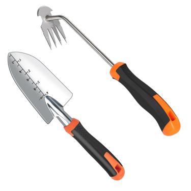 Imagem de Fecsam Ferramenta Para Arrancar Ervas Daninhas E Pá De Jardim, Capinador, Pedreiro Manual Resistente - Cabo Confortável Jardinagem, Grama Arrancamento Raízes Dente-De-Leão, Escavação