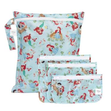 Imagem de Bumkins Bolsas Impermeáveis E De Embalagem Disney Ariel, Em Conformidade Com A Tsa, Para Bebês, Viagens, Trajes Banho, Fraldas Pano, Peças Bombas, Piscina, Roupas Ginástica, Artigos Higiene Pessoal,
