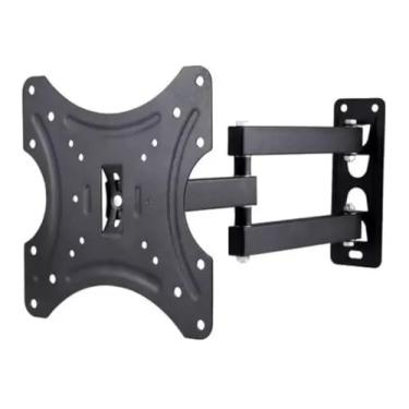 Imagem de Suporte de Parede Tri Articulado para TV | Ajustável com Inclinação, Rotação e Extensão | Compatível com TVs de 14” a 42” | Até 35kg | Preto Fosco