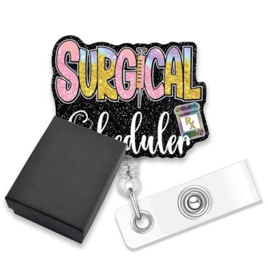 Imagem de AGMDESIGN Agendador Cirúrgico Engraçado Carretel de Crachá Retrátil, Carretel de Crachá Cirúrgico para Sala de Operações, Coordenador Cirúrgico, Equipe Médica de Enfermeira, OU Presentes de Eficiência